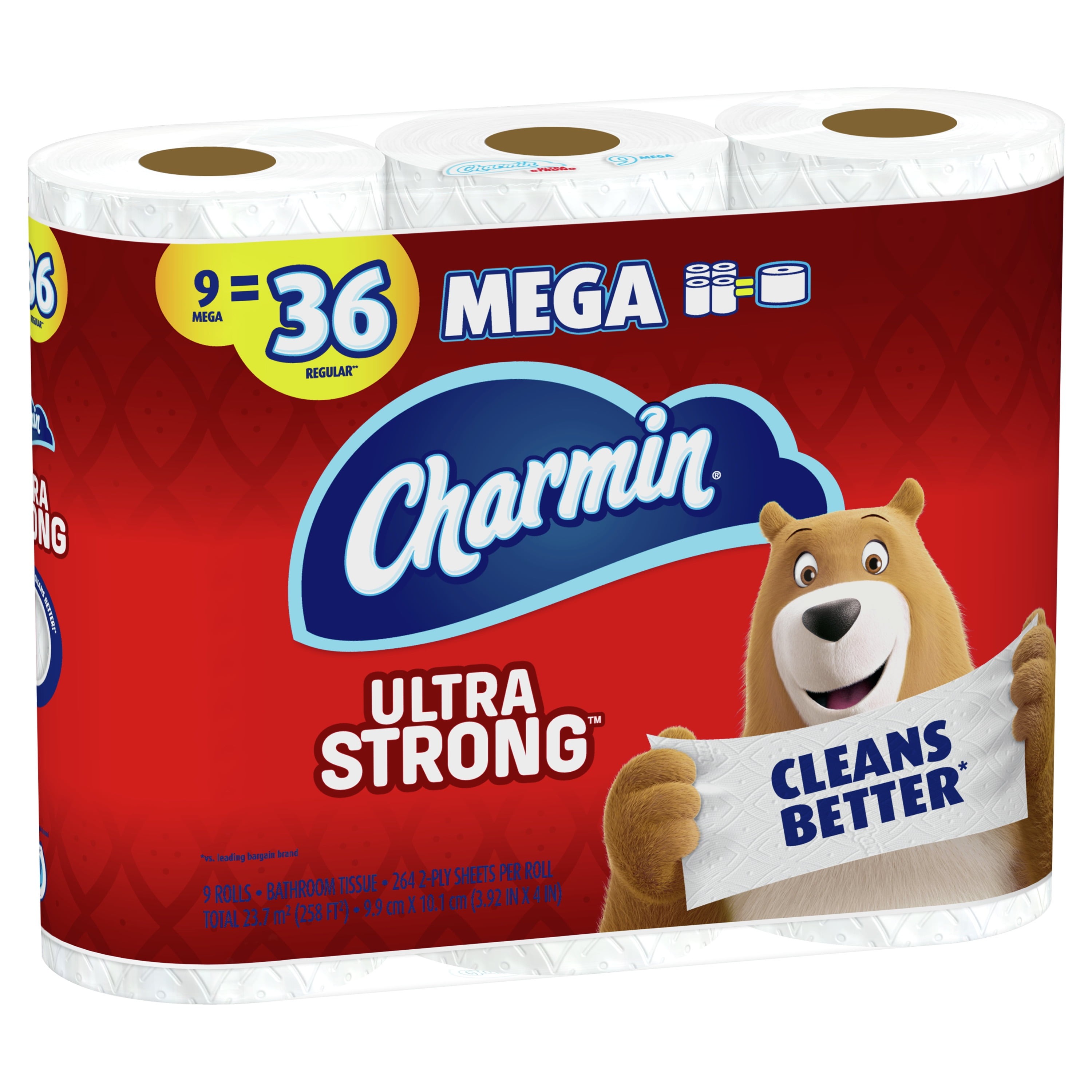 CHARMIN MEGA ULTRA STRONG BATH TISSU 9 PCS
