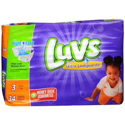 LUVS SIZE 3 JUMBO DIAPERS                1 COUNT