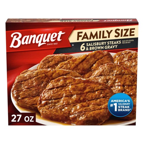 BANQUET SALISBURY STEAK 27 OZ