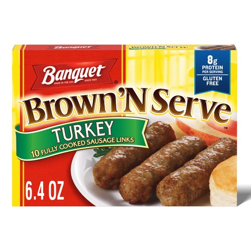 BANQUET BROWN & SERVE TURKEY LINK 6.4 OZ