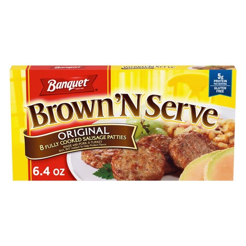 BANQUET BROWN & SERVE ORIG PTY 6.4 OZ