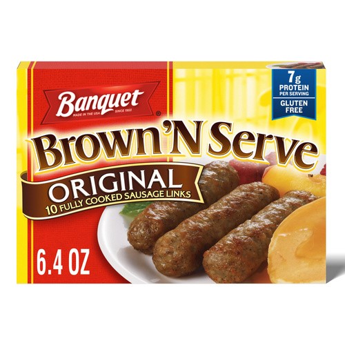 BANQUET BROWN & SERVE ORIG LNK 6.4 OZ
