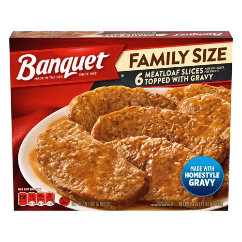 BANQUET MEAT LOAF & GRAVY FAMILY SIZ 24 OZ