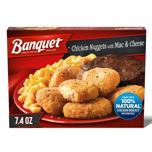 BANQUET CKN NUG/MAC&CHS 7.4 OZ