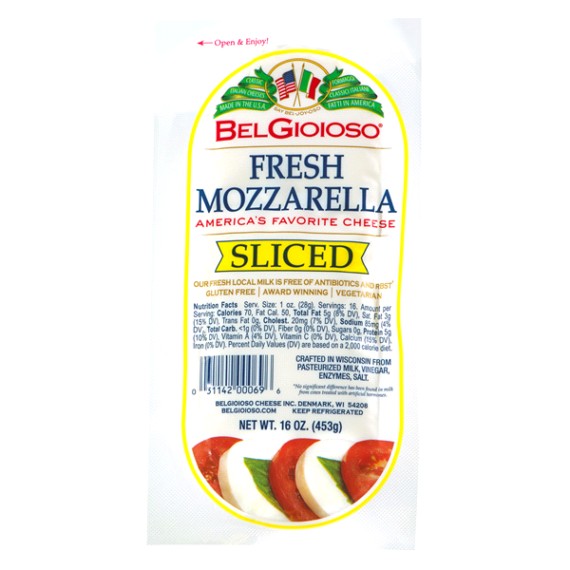 BELGIOIOSO FRESH MOZZ SLICED 1 Lbs