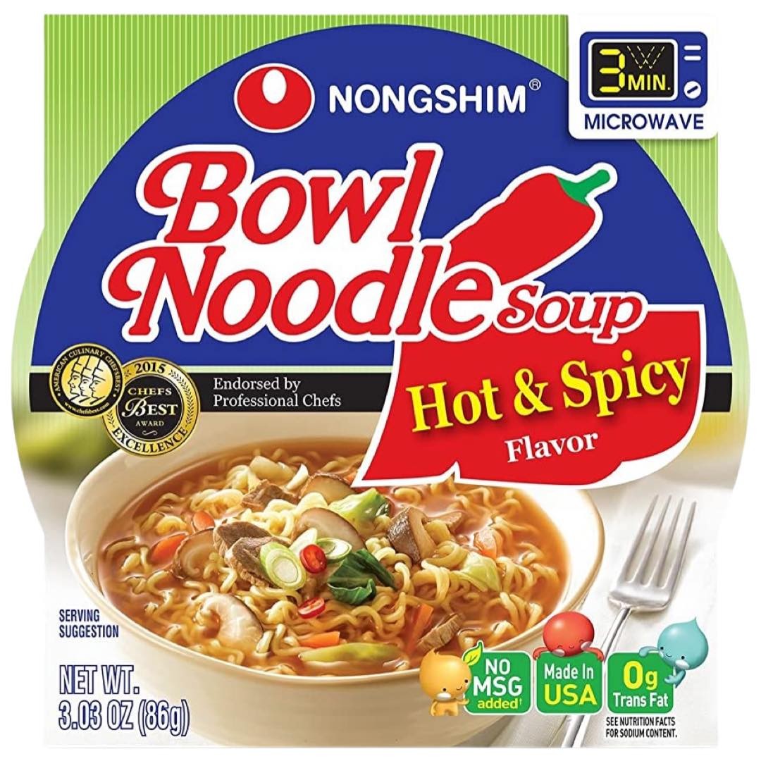 NONG SHIM HOTandSPICY NOODLE BWL 3.03 OZ