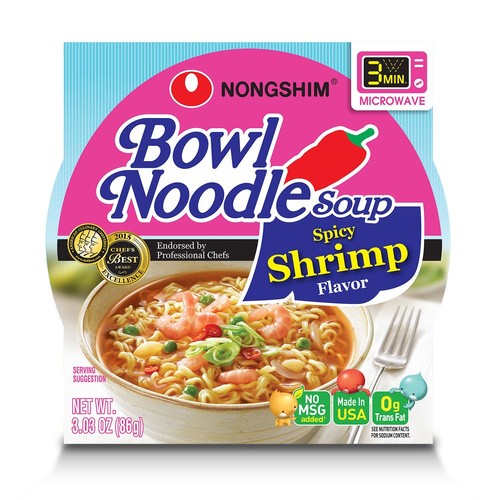 NONG SHIM BOWL NDLE SPICY SHRP 3.03 OZ