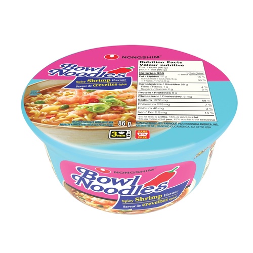 BOWL NOODLES SOUP SHRIMP 86 GM