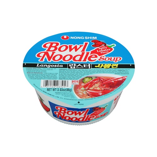 NONGSHIM BOWL NOODLE SOUP LOBSTER 3 OZ