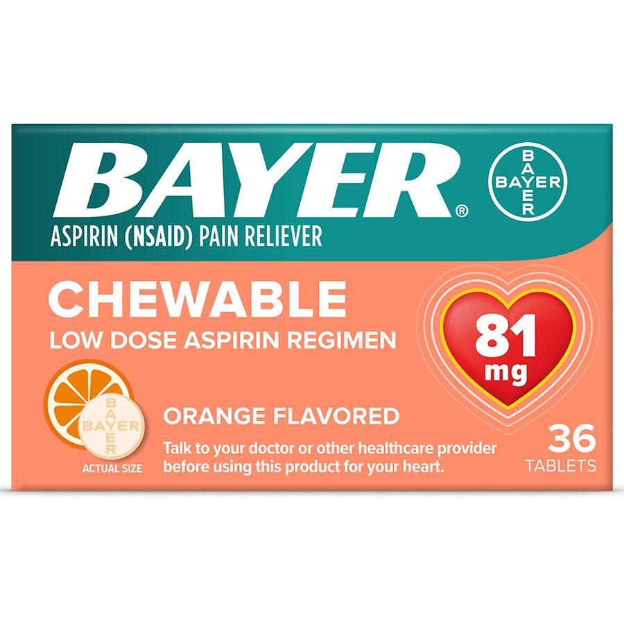 BAYER CHEWABLE ORANGE 36 COUNT