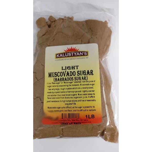 KALUSTYANS MUSCOVADO SUGAR LIGHT 1 Lbs