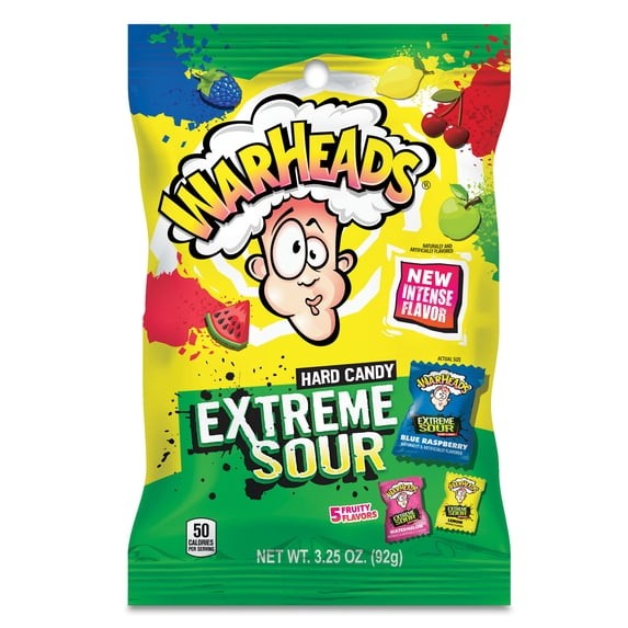 WARHEADS EXTREME SOUR 3.25 OZ