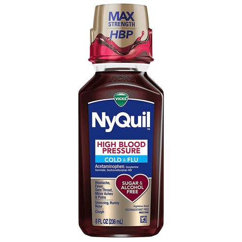 VICKS NYQUIL HIGH BLOOD PRESSURE COLD 8 OZ