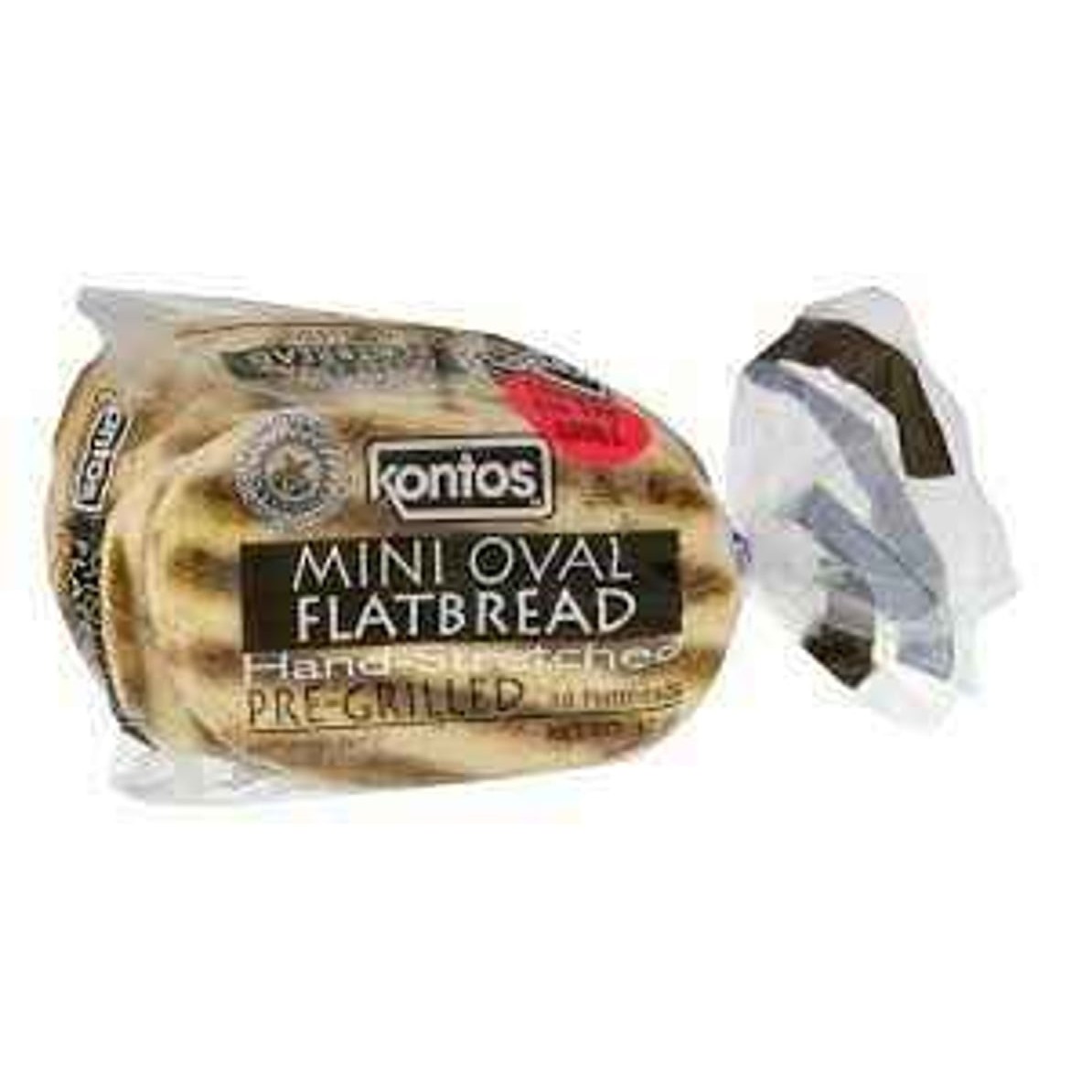 KONTOS MINI OVAL FLAT BREAD (PRE GRILLED) 1.06 Lbs