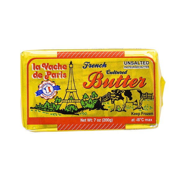 LA VACHE DE PARIS BUTTER FRENCH UNSALTED 200 GM