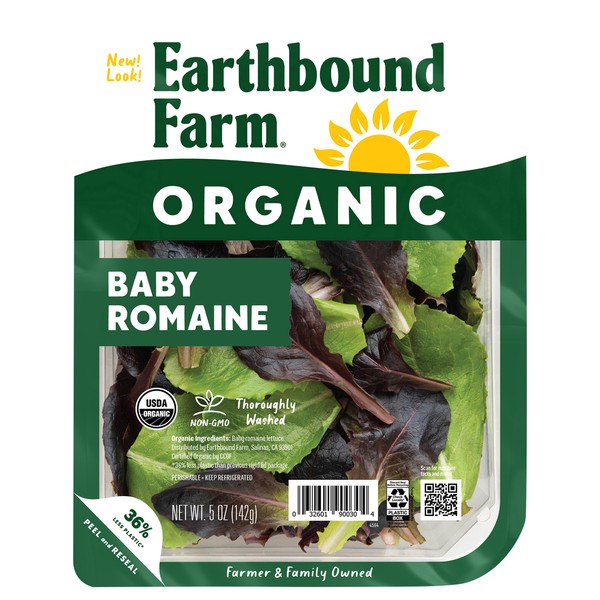 ORGANIC LETTUCE ROMAINE BABY EARTHBN     1 OZ
