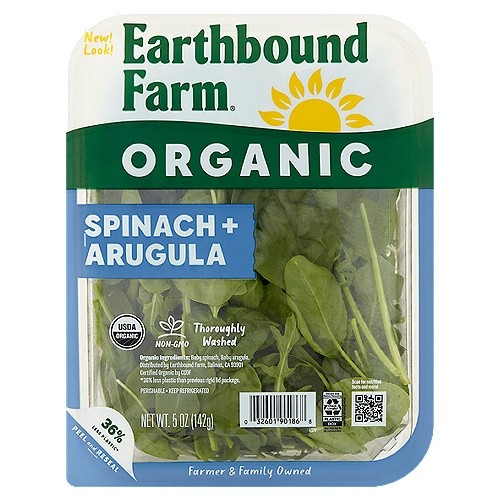 ORGANIC SPINACH ARUGULA EARTH            5 OZ