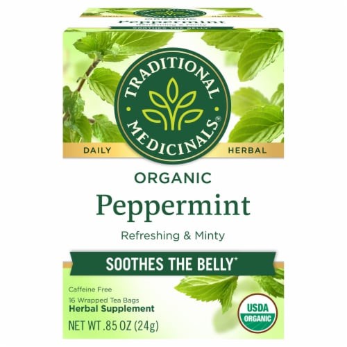 TRADITIONAL MEDICINALS PEPPERMINT ORG TEA 0.05 Lbs