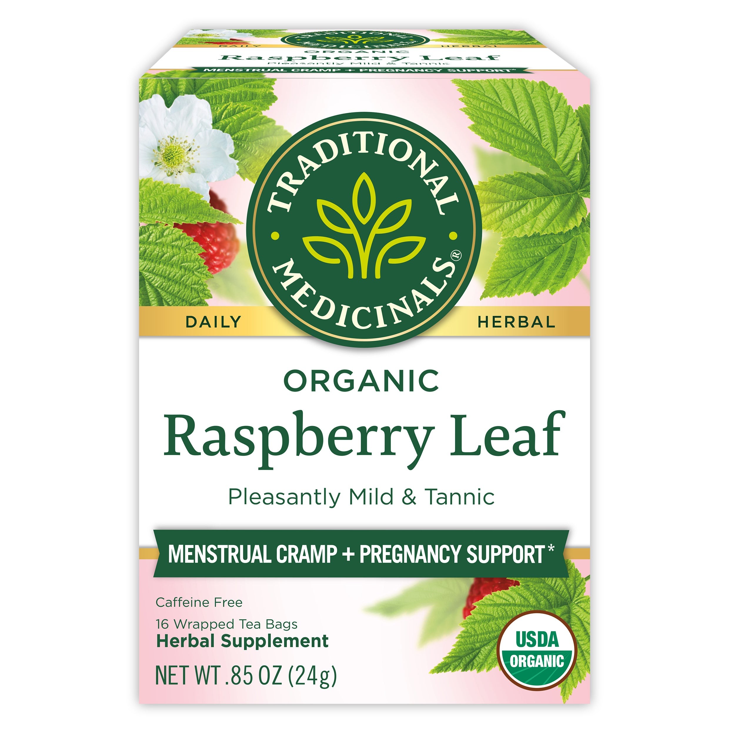 TRADITIONAL MEDICINALS RASPBERRY LEAF ORG TEA 0.05 Lbs