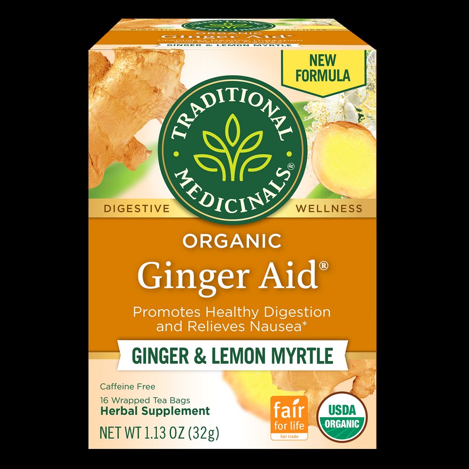 TRADITIONAL MEDICINALS GINGER AID ORG TEA 0.07 Lbs