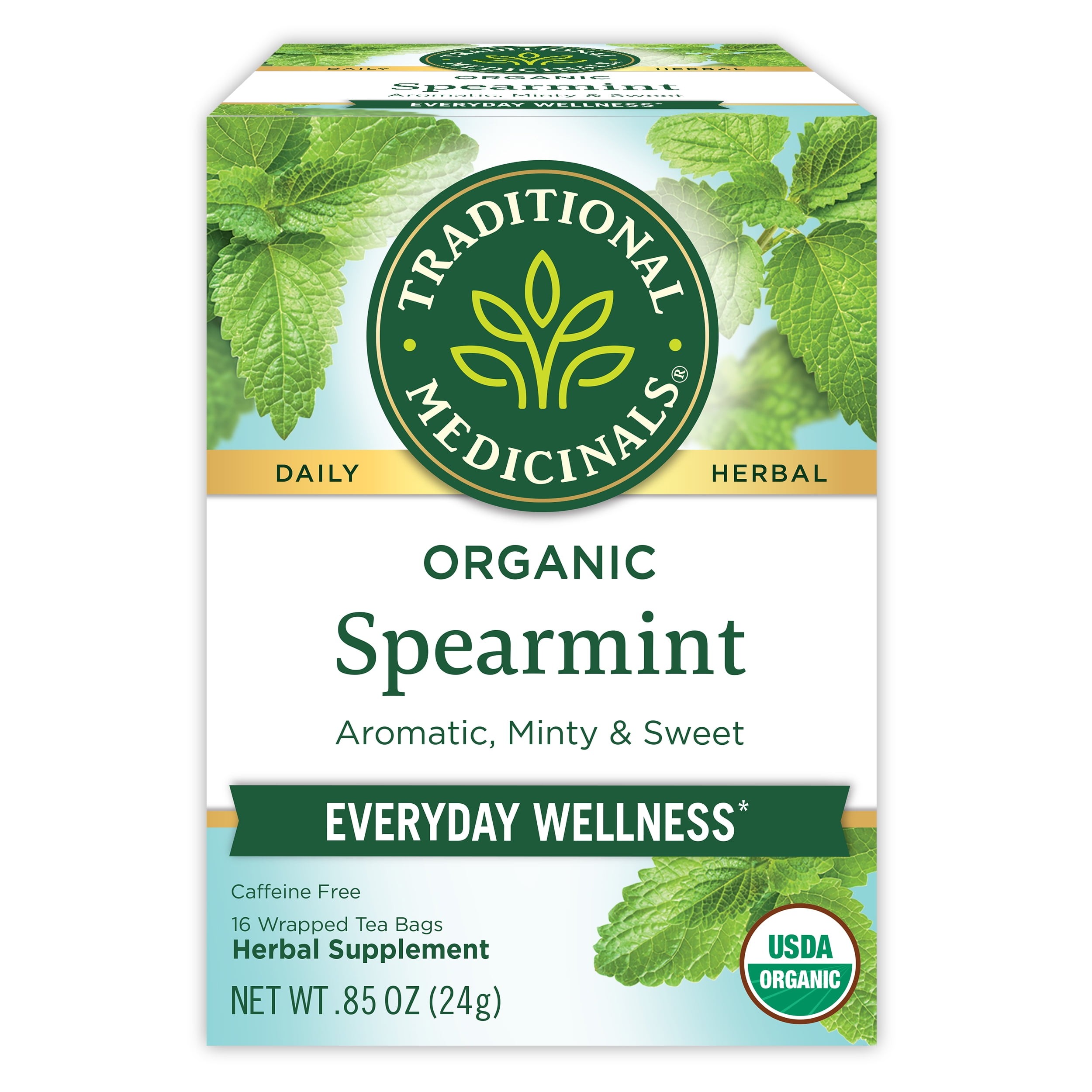 TRADITIONAL MEDICINALS ORGANIC SPEARMINT TEA 16 Each