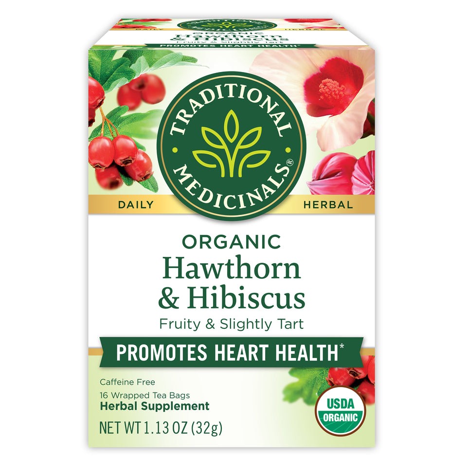 TRADITIONAL MEDICINALS HAWTHORN WITH HIBISCUS ORG TEA 0.07 Lbs