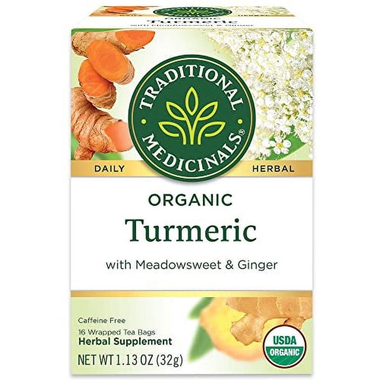 TRADITIONAL MEDICINALS ORGANIC TURMERIC TEA 16 Each