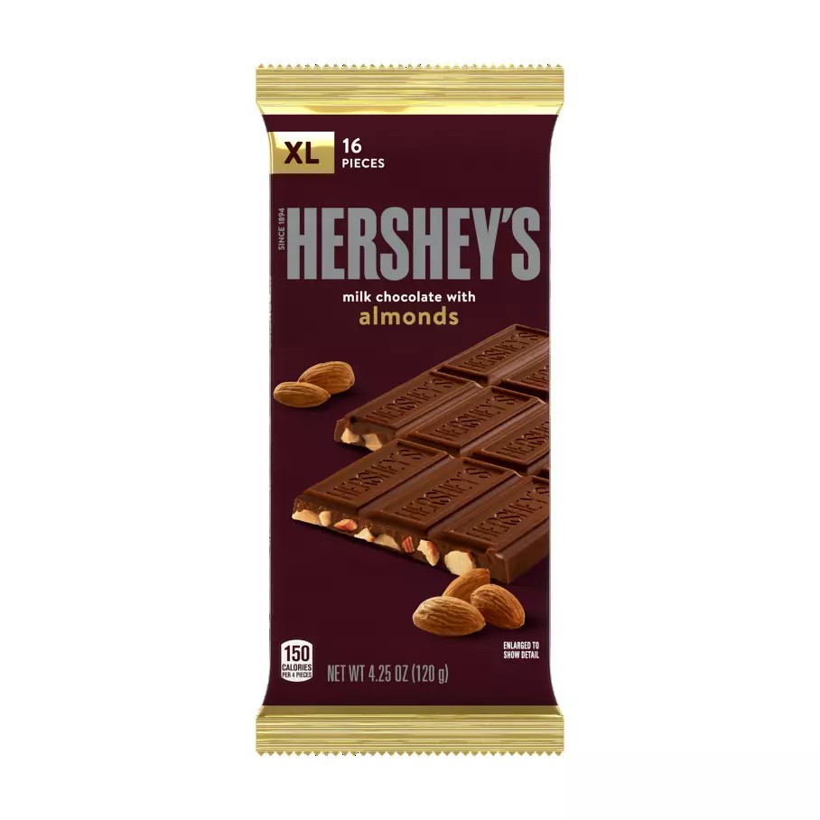 HERSHEYS MILK CHOCOLATE ALMOND 4.25 OZ