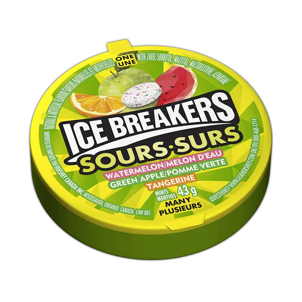 ICE BREAKERS SOURS TIN 1 PACK