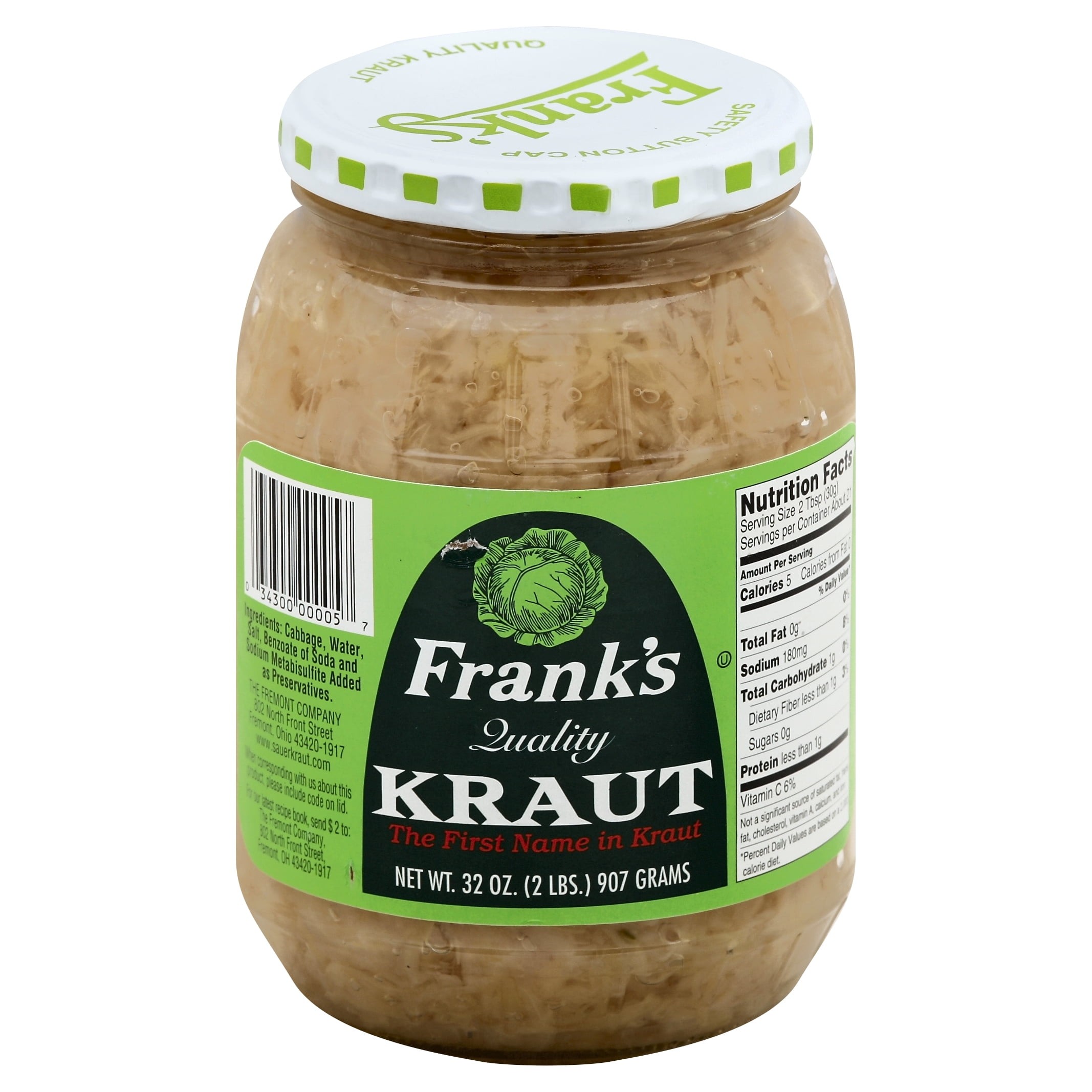 FRANKS KRAUT GLASS 32 OZ