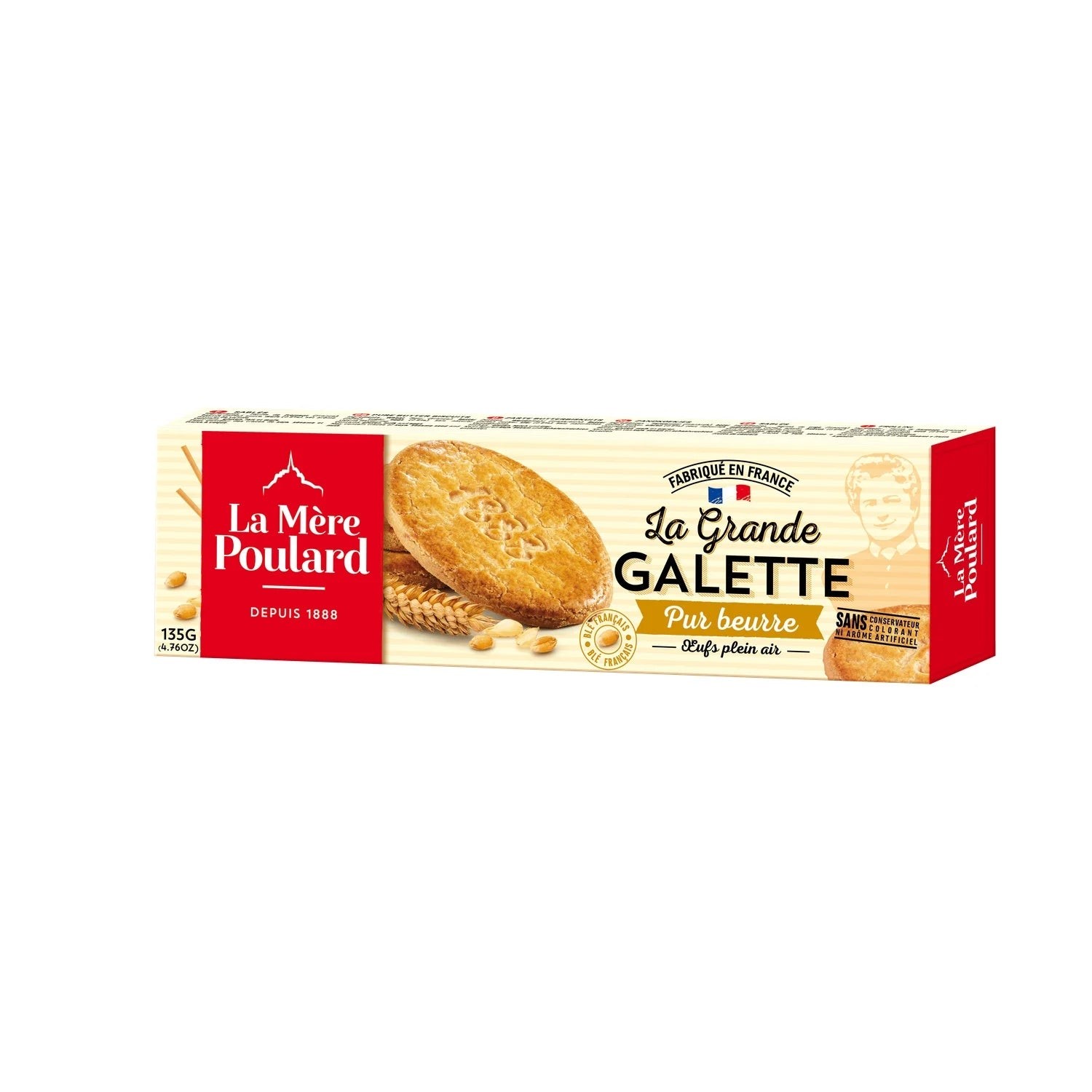 LA MERE POULARD PURE BUTTER LARGE BISCUITS 135 GM