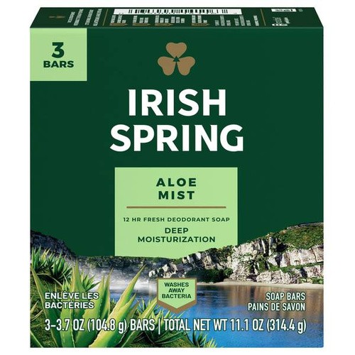 IRISH SPRING ALOE BAR 3 Pack 11.25 OZ