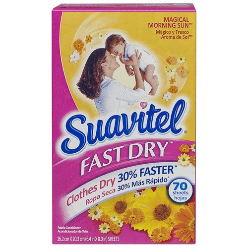 SUAVITEL FAST DRY FABRIC DRYER SHEET 70 COUNT