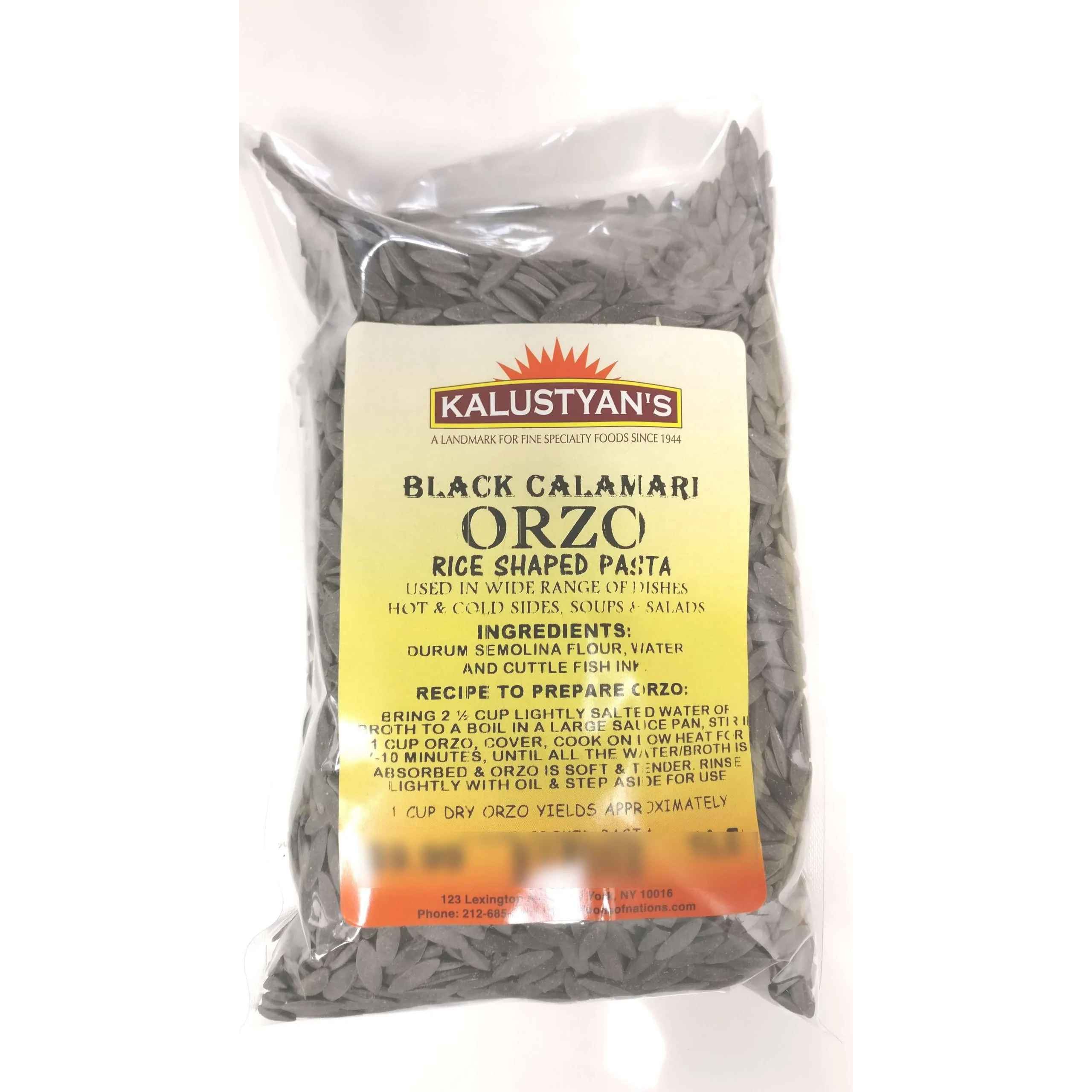 KALUSTYANS BLACK CALAMARI ORZO 2 Lbs