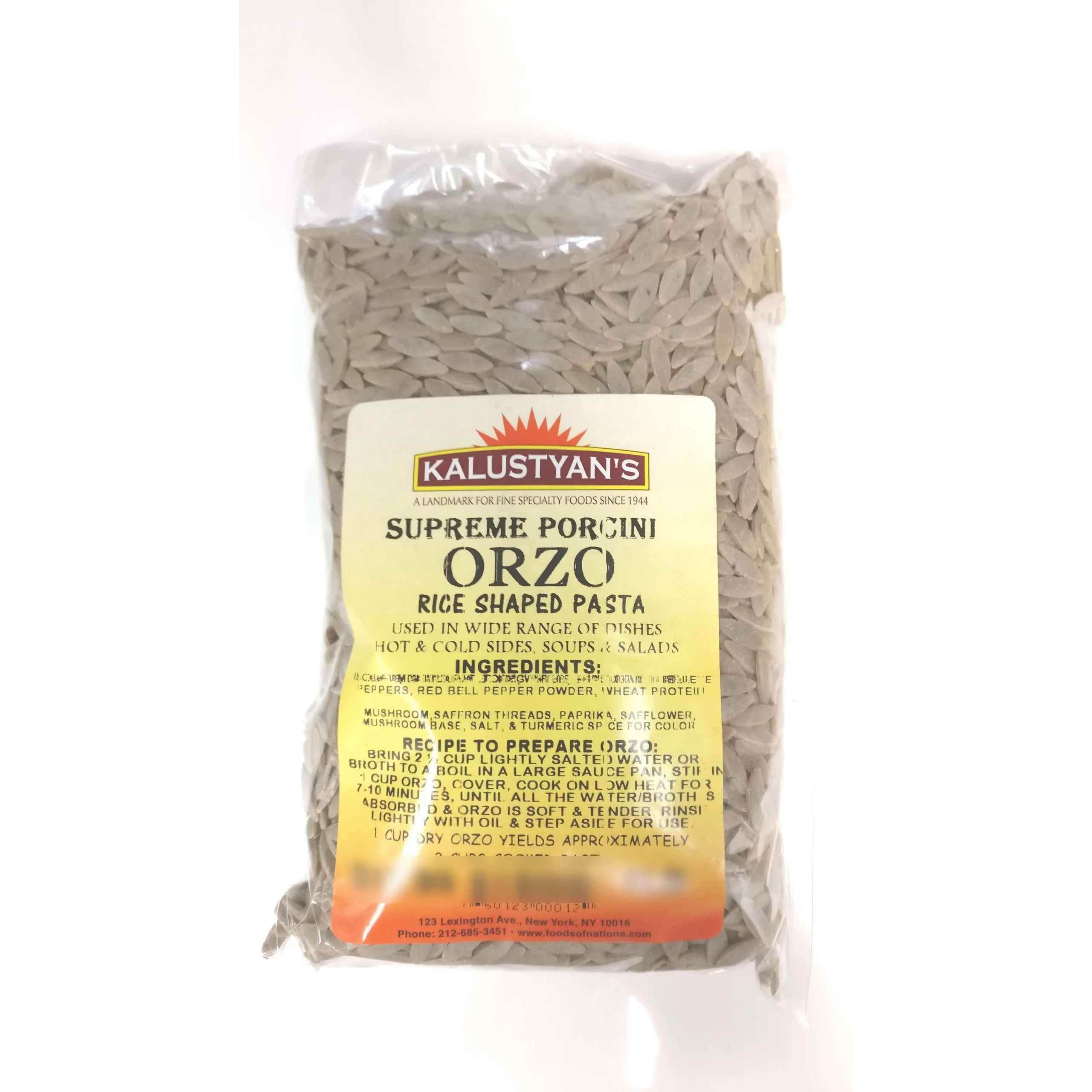 KALUSTYANS SUPREME PORCINI ORZO 1 Lbs