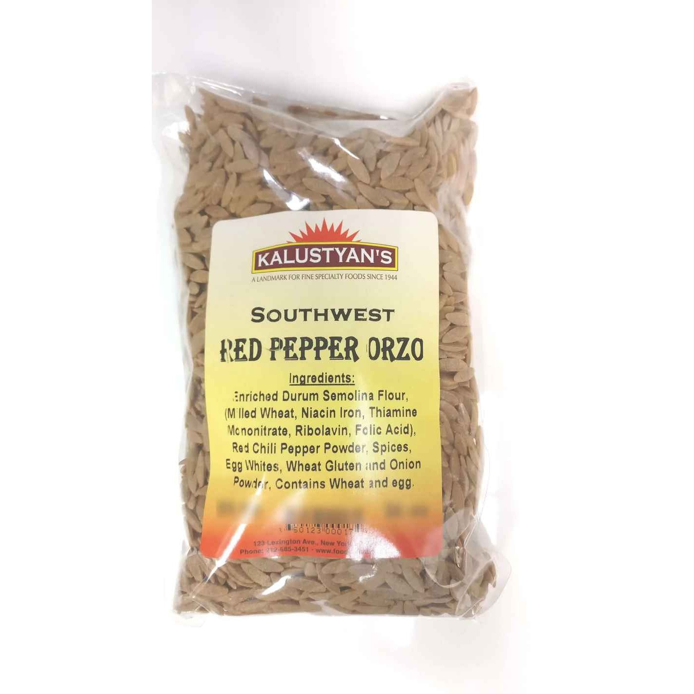 KALUSTYANS SOUTHWEST RED PEPPER ORZO 1 Lbs