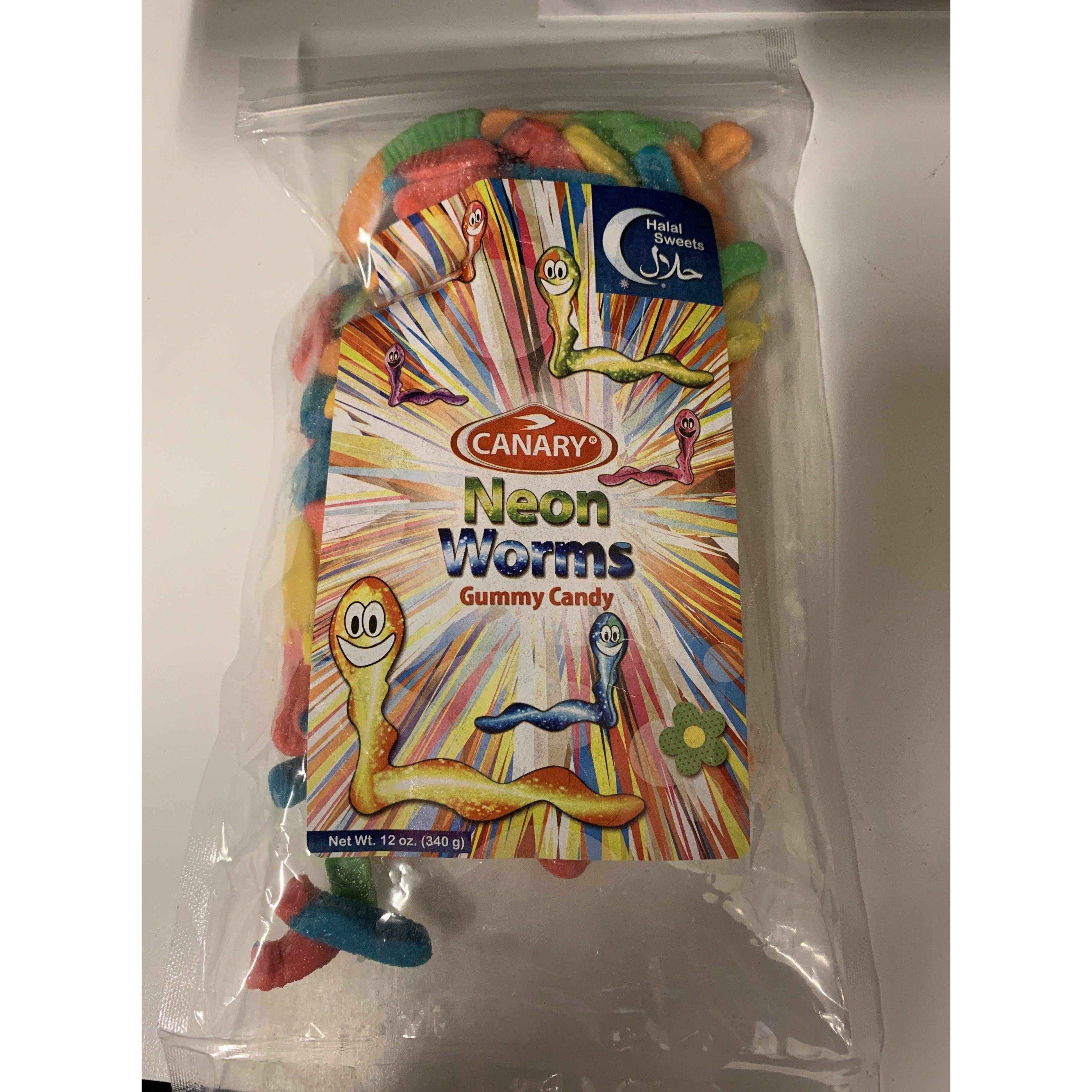 CANARY NEON GUMI WORMS 12 OZ