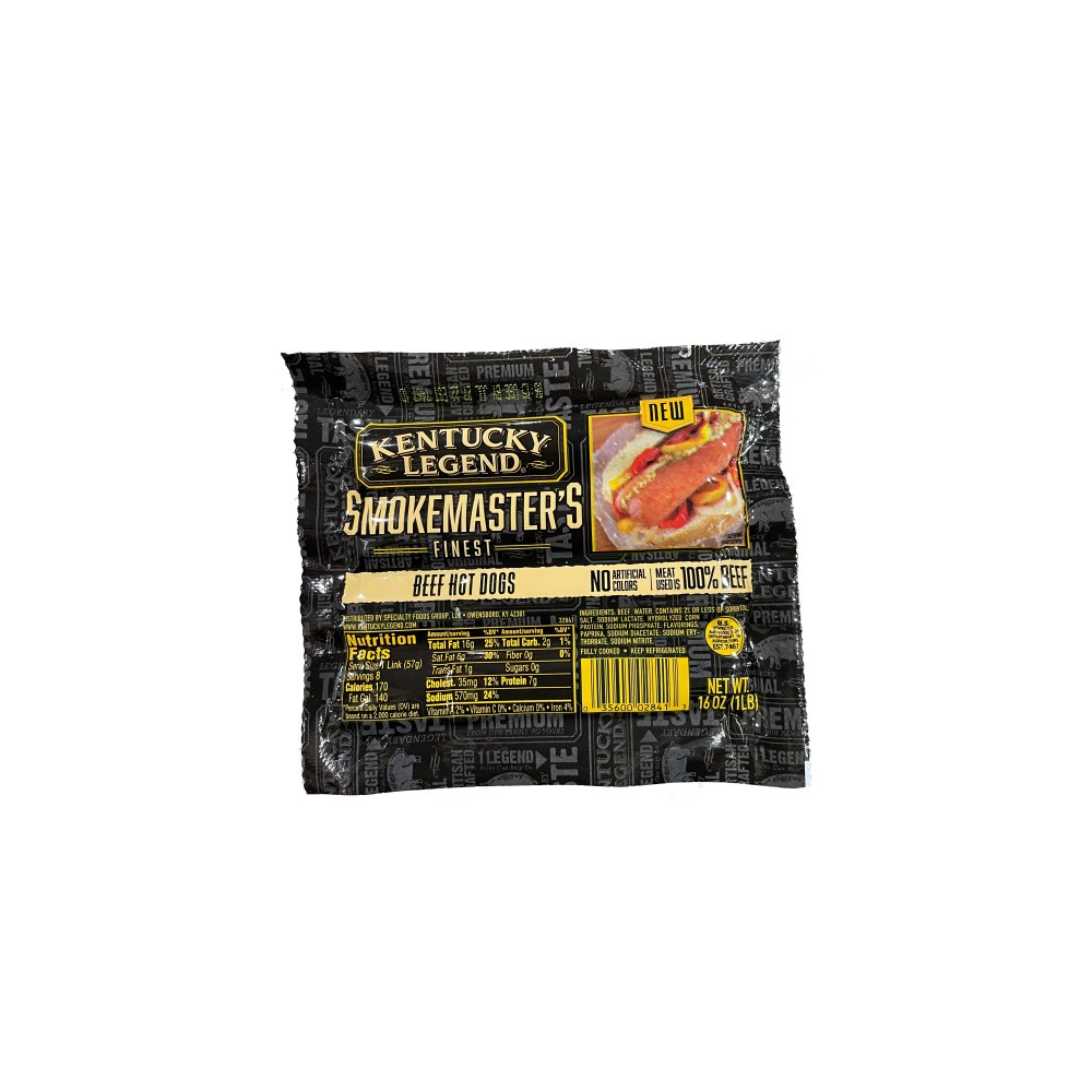 SMOKEMASTER'S BEEF HOT DOGS              1 OZ