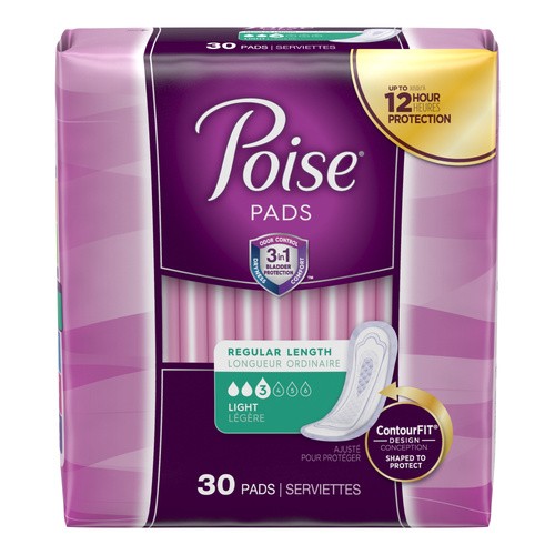 POISE REG LITE PAD 30 COUNT