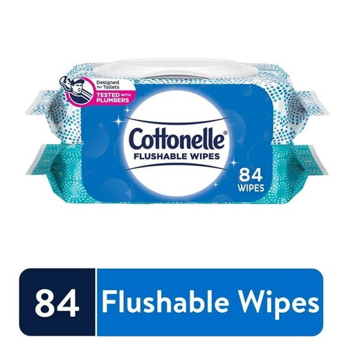 COTTONELLE FLUSHABLE WIPE P/UP RF 84 COUNT