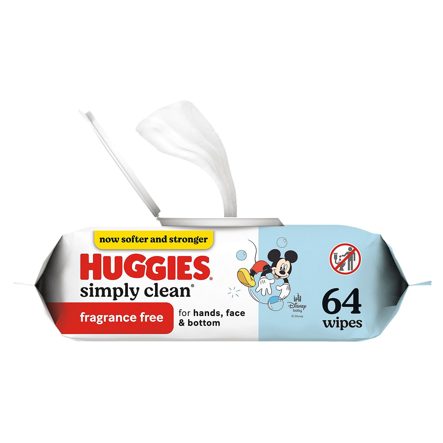 Huggies Simply Clean Fragrance Free Wipes 64 Count