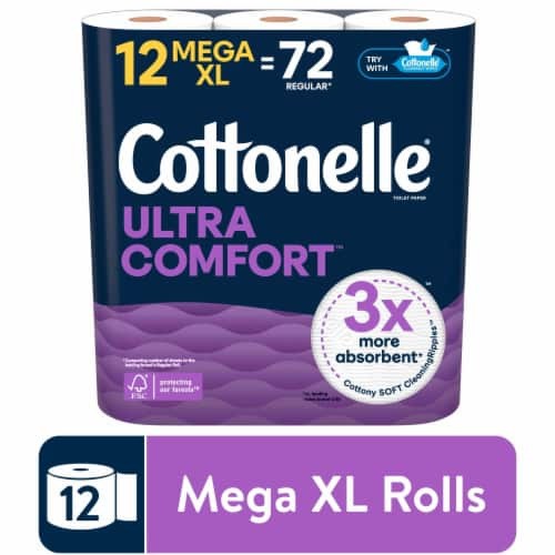 COTTONELLE ULT CLN MEGA BATH TISSUE 12 PCS