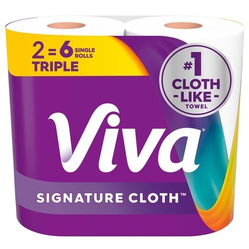 VIVA SIGNATURE CLOTH PAPER TOWELS        2 PCS
