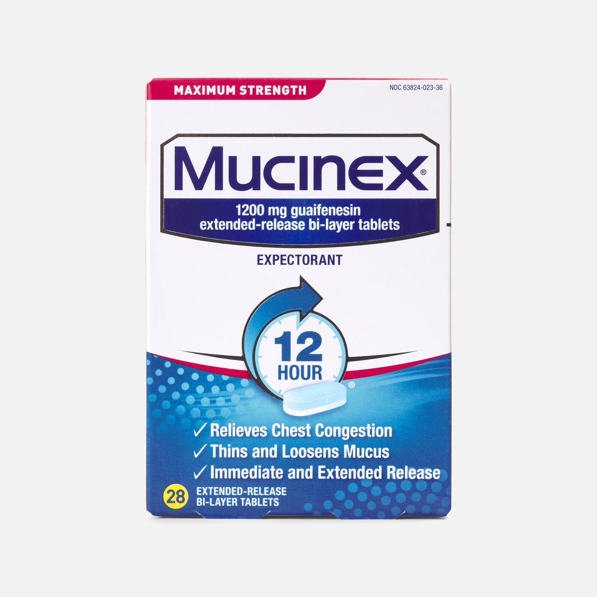 MUCINEX 12 HR EXPECTORANT 20 COUNT