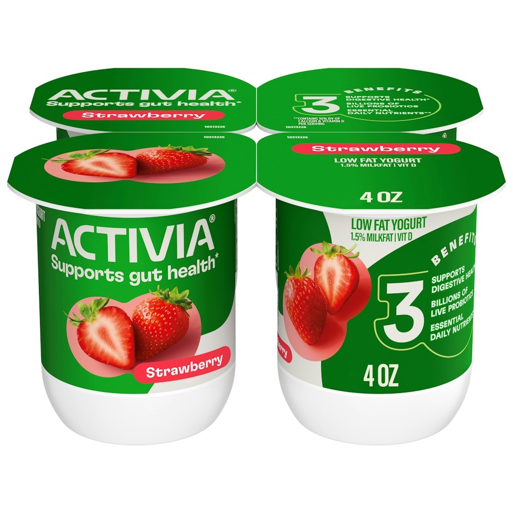 DANNON ACTIVIA LOW FAT STRWBRY           16 OZ