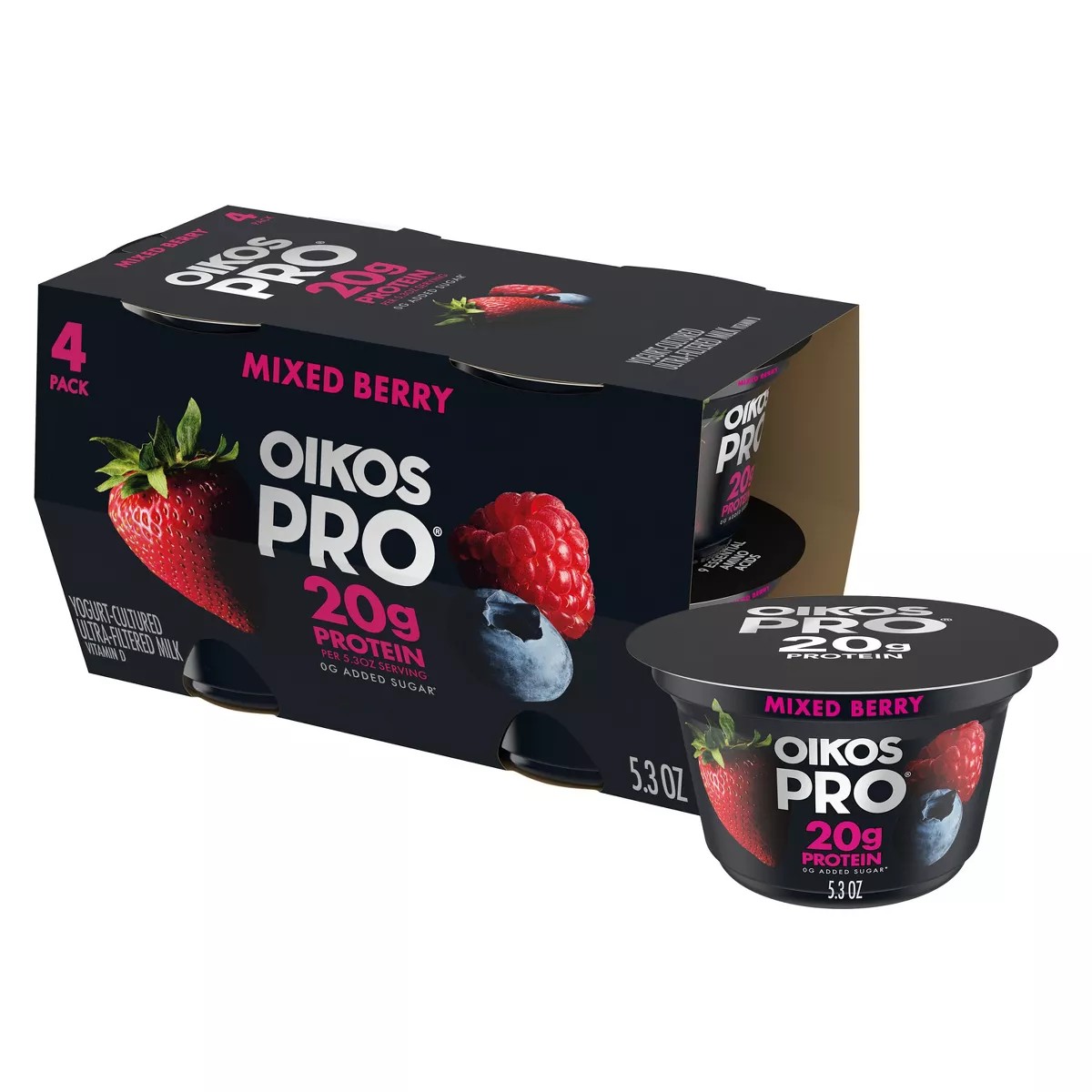 DANNON OIKOS PRO MIX BERRY               21.2 OZ