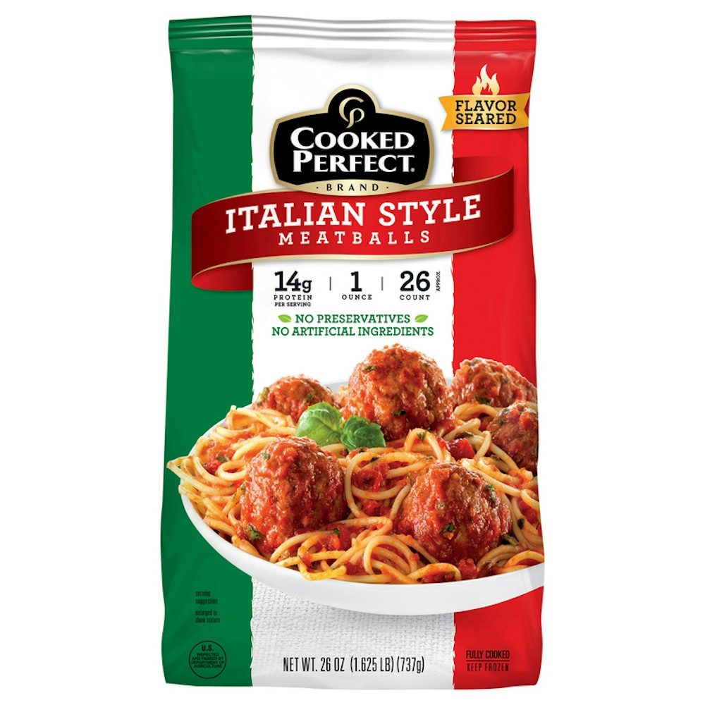Cooked Perfect Italian Style Meatballs Dinner Size 26 OZ