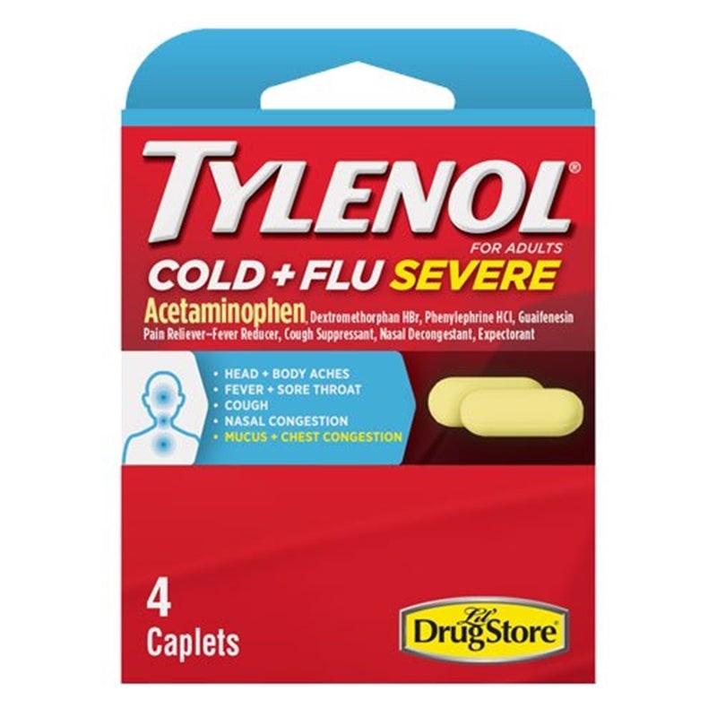 Lil Drug Tylenol Cold And Flu Severe 4 COUNT