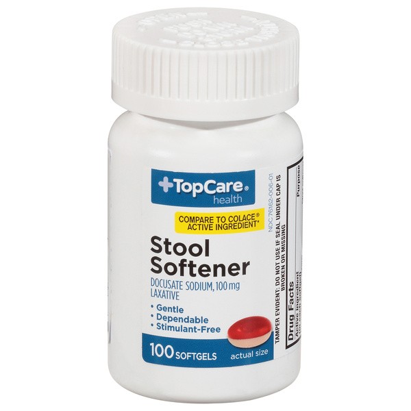 TOP CARE STOOL SFTNR GEL 100 COUNT