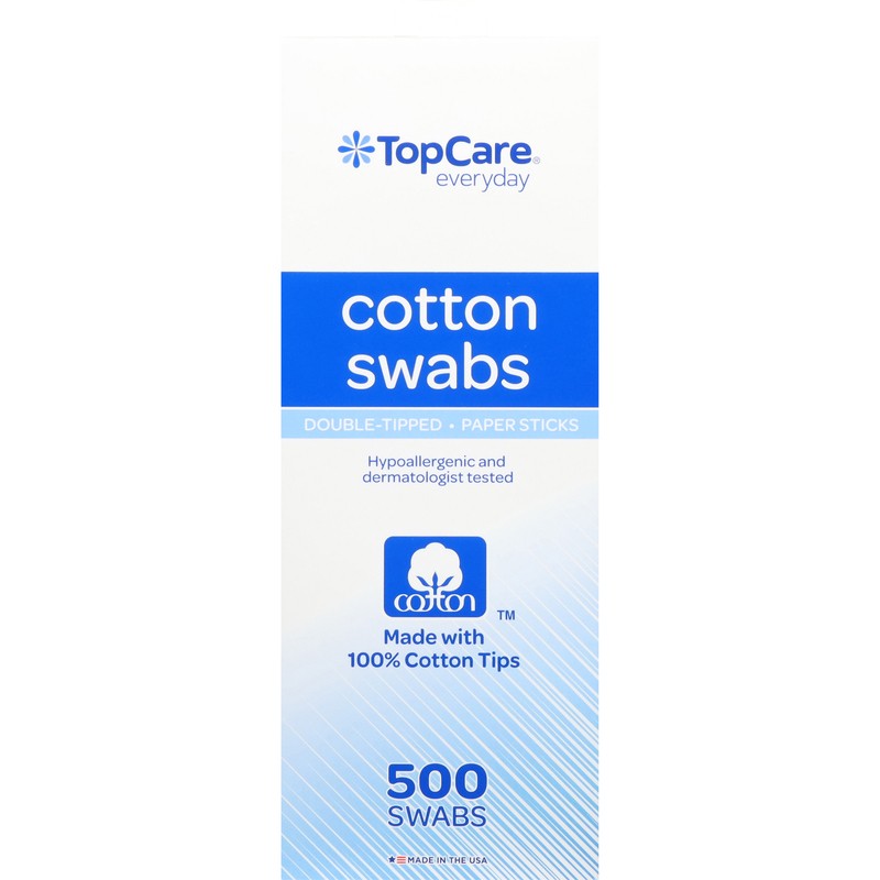 TOP CARE COTTON SWABS 375 COUNT
